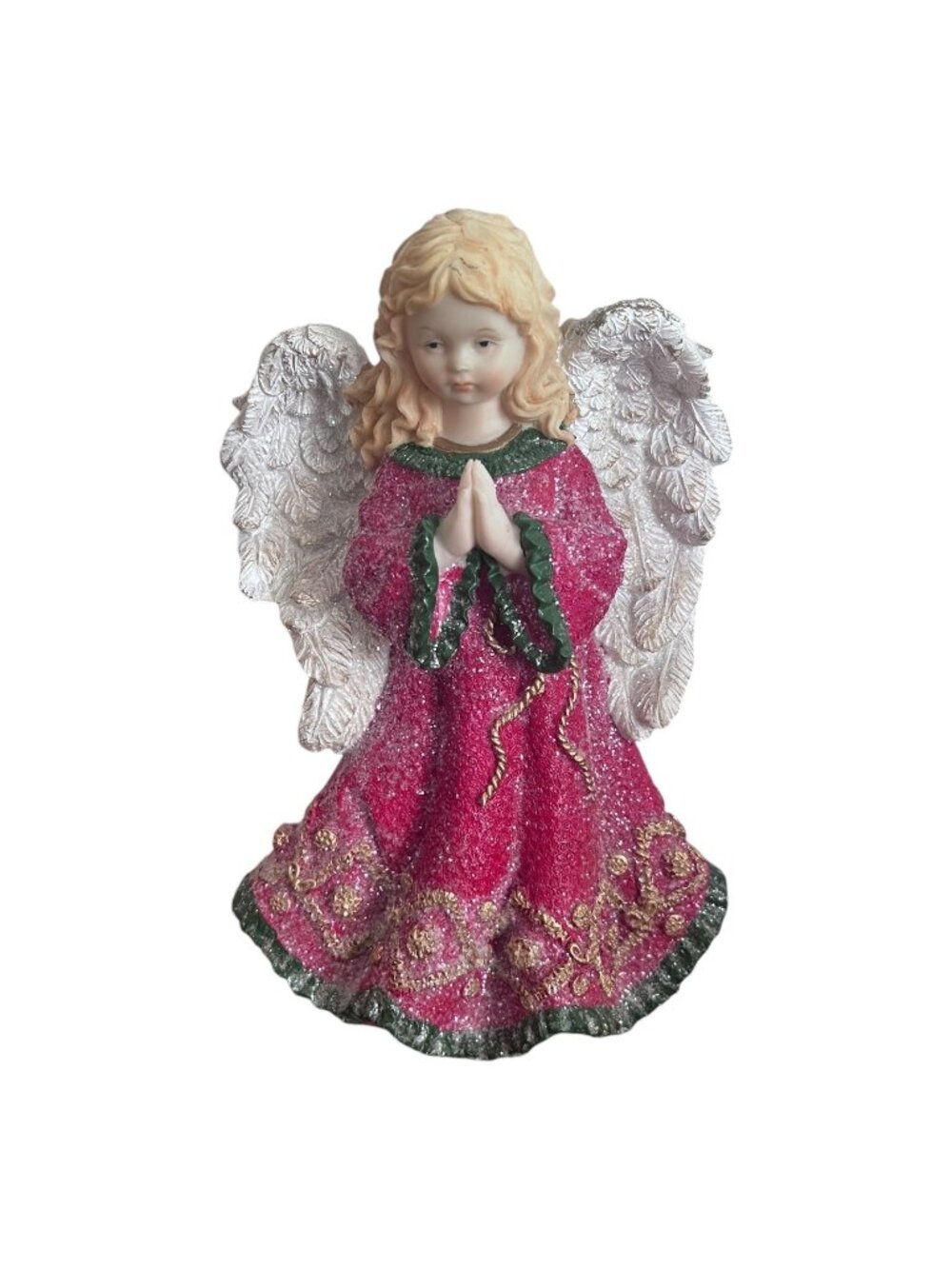 Santa’s Collection Praying Angel Girl Figurine Heavenly Wings Christian Decor